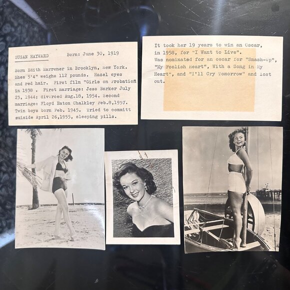 Susan Hayward Biography Cards & Mini Photo Collection - Picture 1 of 14